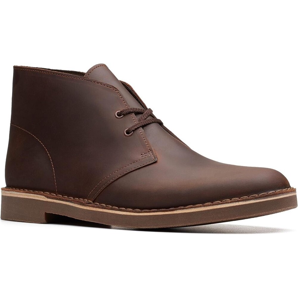 Clarks Bushacre 2 Men's Chukka Boots, Size 10 Wide, Brown Leather Beeswax NEW